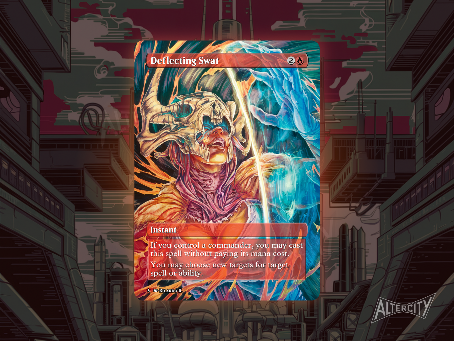 Deflecting Swat (v2) - MTG Custom Cards, Commander alternate art - Magic MTG Alters Full Art