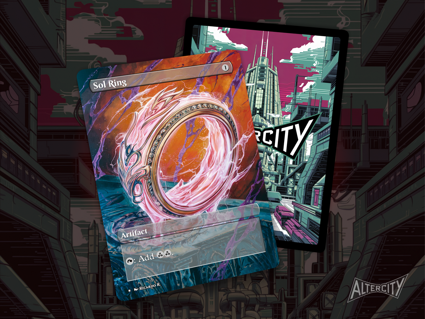 Sol Ring (v2) - Old Border Retro Frame Alter - Mtg Custom Cards, Commander, Edh and Cedh High Quality Altered Cards