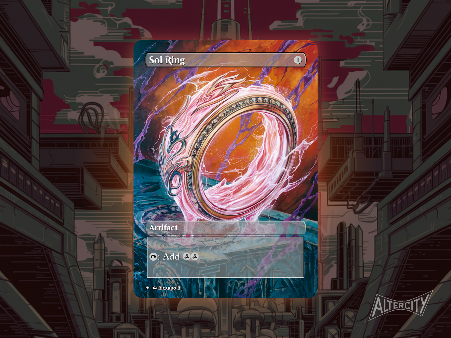 Sol Ring (v2) - Old Border Retro Frame Alter - Mtg Custom Cards, Commander, Edh and Cedh High Quality Altered Cards