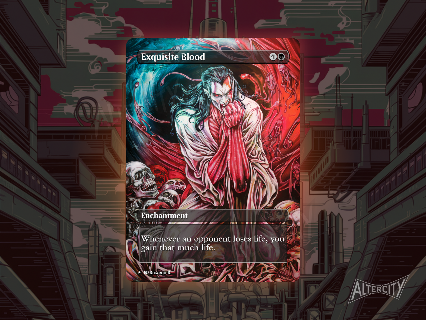 Exquisite Blood - MTG Custom Cards, Commander alternate art - Magic MTG Alters Full Art