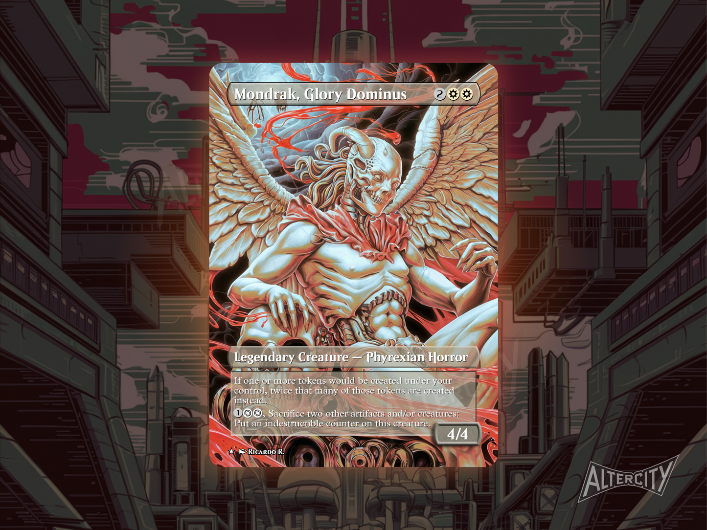 Mondrak, Glory Dominus - MTG Custom Cards , Commander alternate art - Magic MTG Alters Full