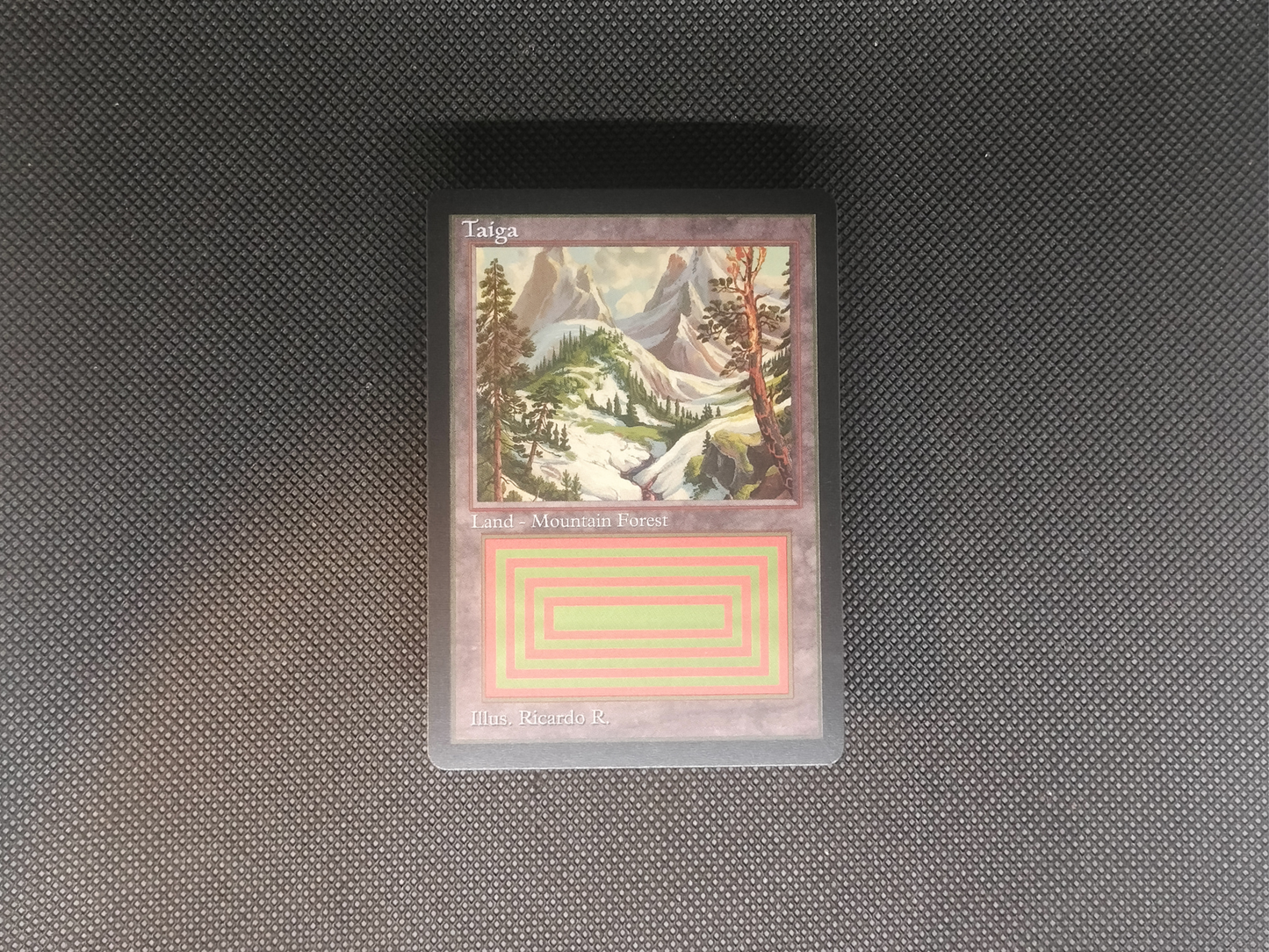 Taiga (v3) - Dual Land Old School Retro Frame Alter - Mtg Custom Cards, Commander, Edh and cEDH High Quality Altered Cards