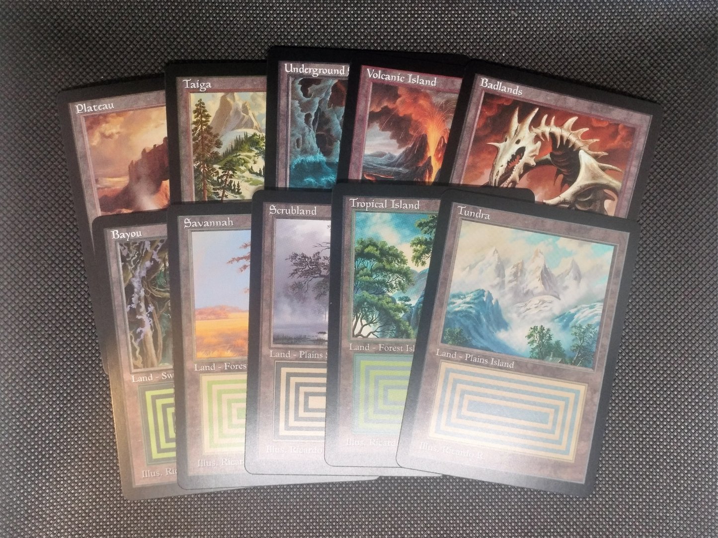 Savannah (v3) - Dual Land Old School Retro Frame Alter - Mtg Custom Cards, Commander, Edh and cEDH High Quality Altered Proxies