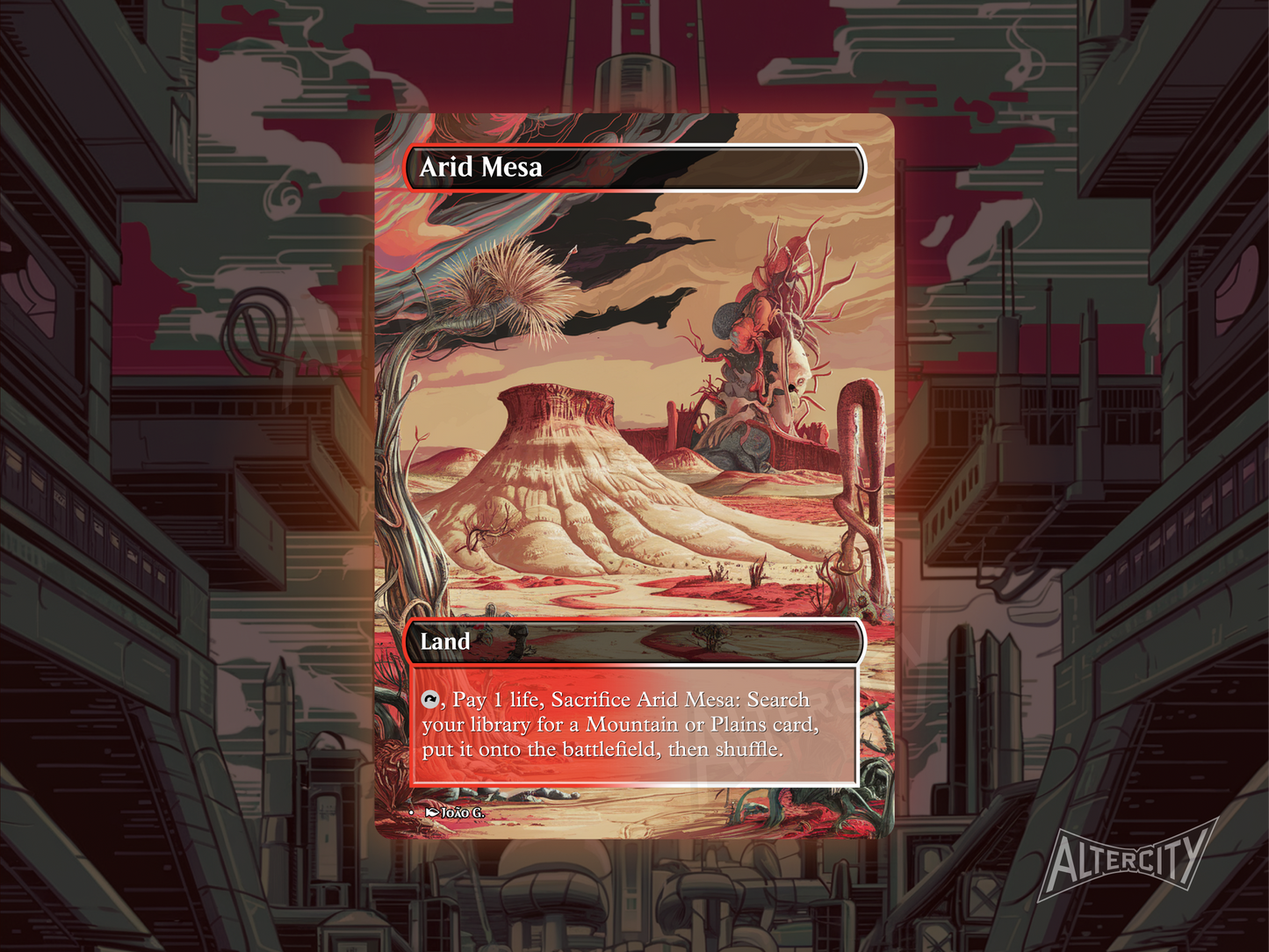 Arid Mesa (v1) - Full Art Fetch Land - Mtg Custom Cards, Commander, Edh and cEDH High Quality Altered Proxies