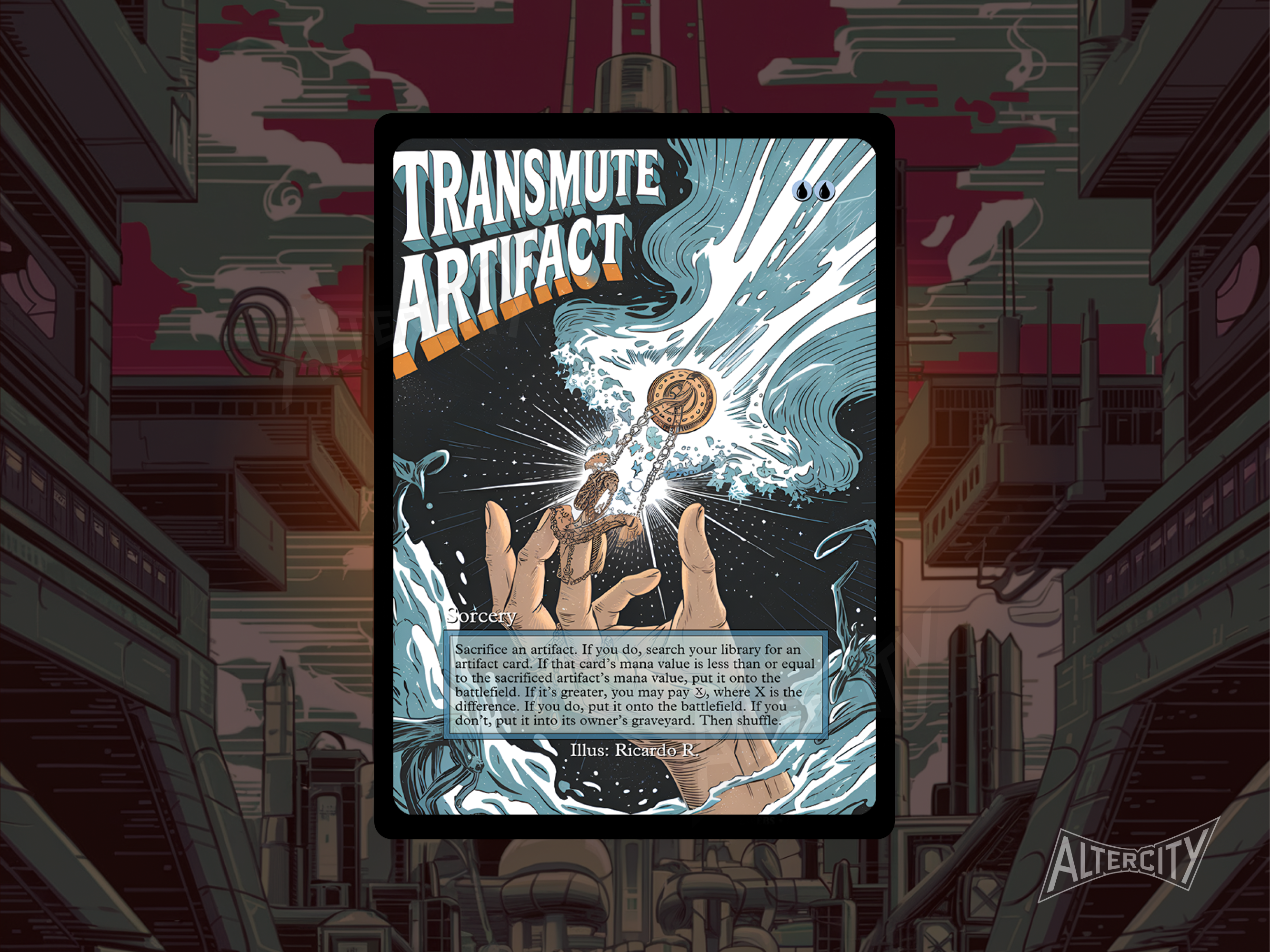 Transmute Artifact (v2) - Full Art Alter - MTG Custom Cards, Commander   AlterCity