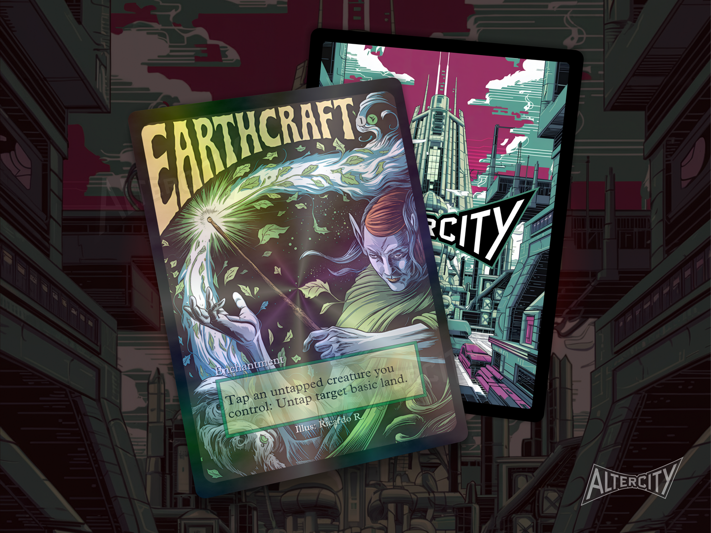 Earthcraft - MTG Custom Cards, Commander alternate art - Magic MTG Alters Full Art