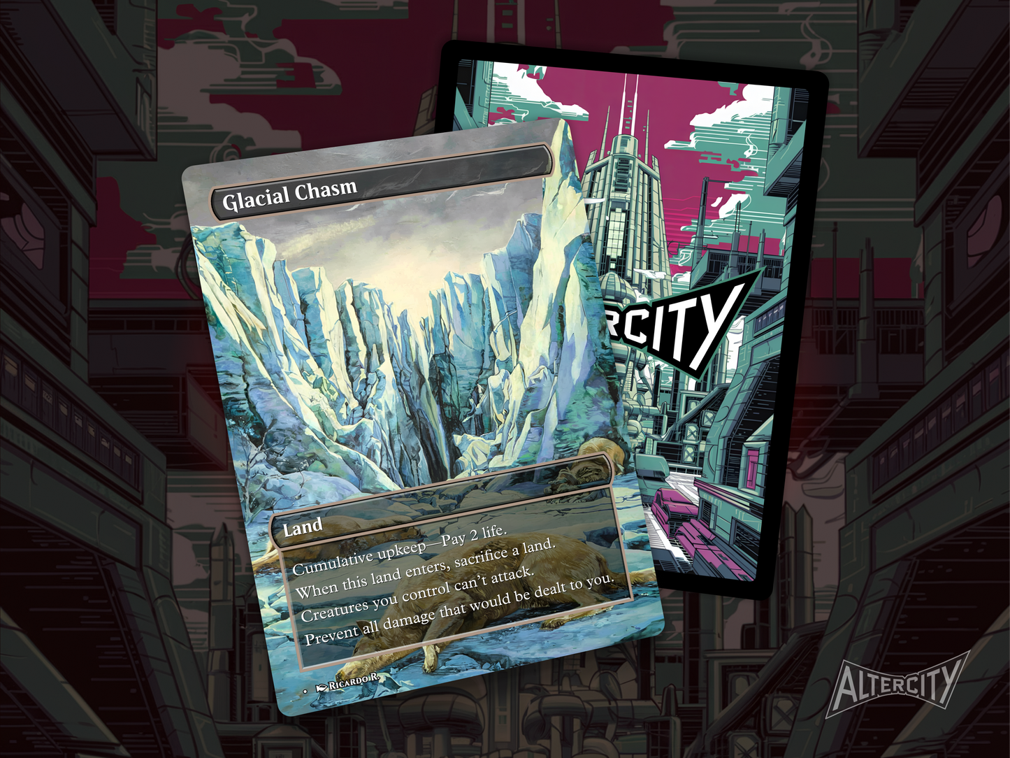 High-resolution Magic proxy of Glacial Chasm for Commander control decks.