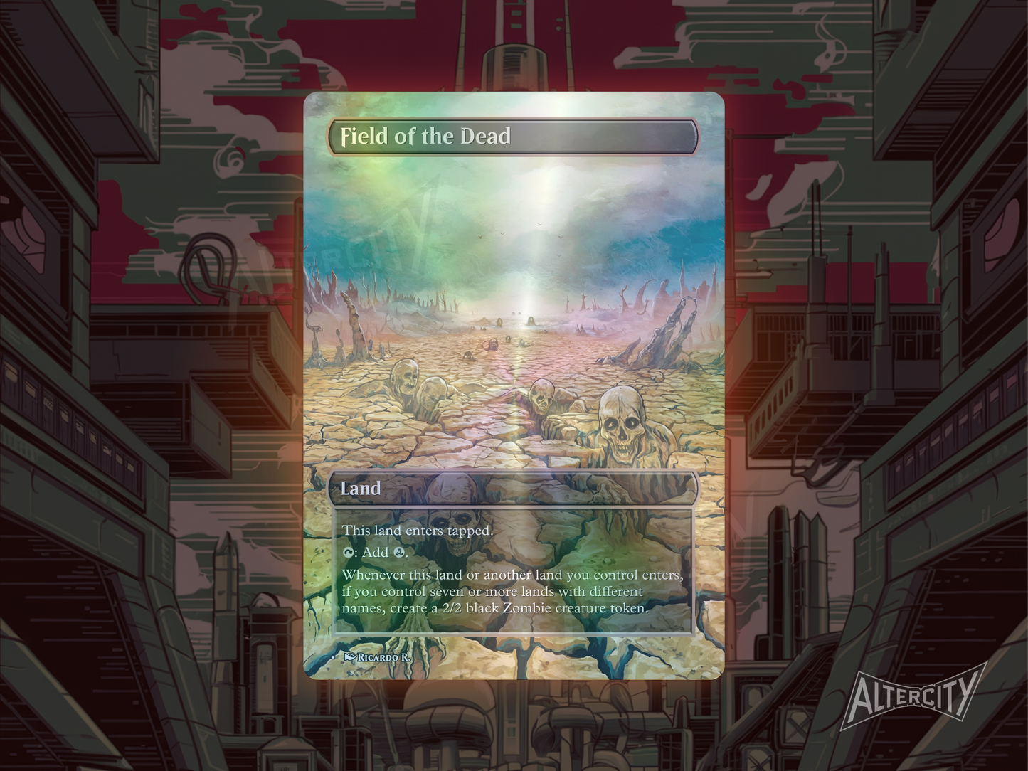 Field of the Dead - Full Art Borderless - MTG Custom Cards, Commander, Edh and Cedh High Quality Alters
