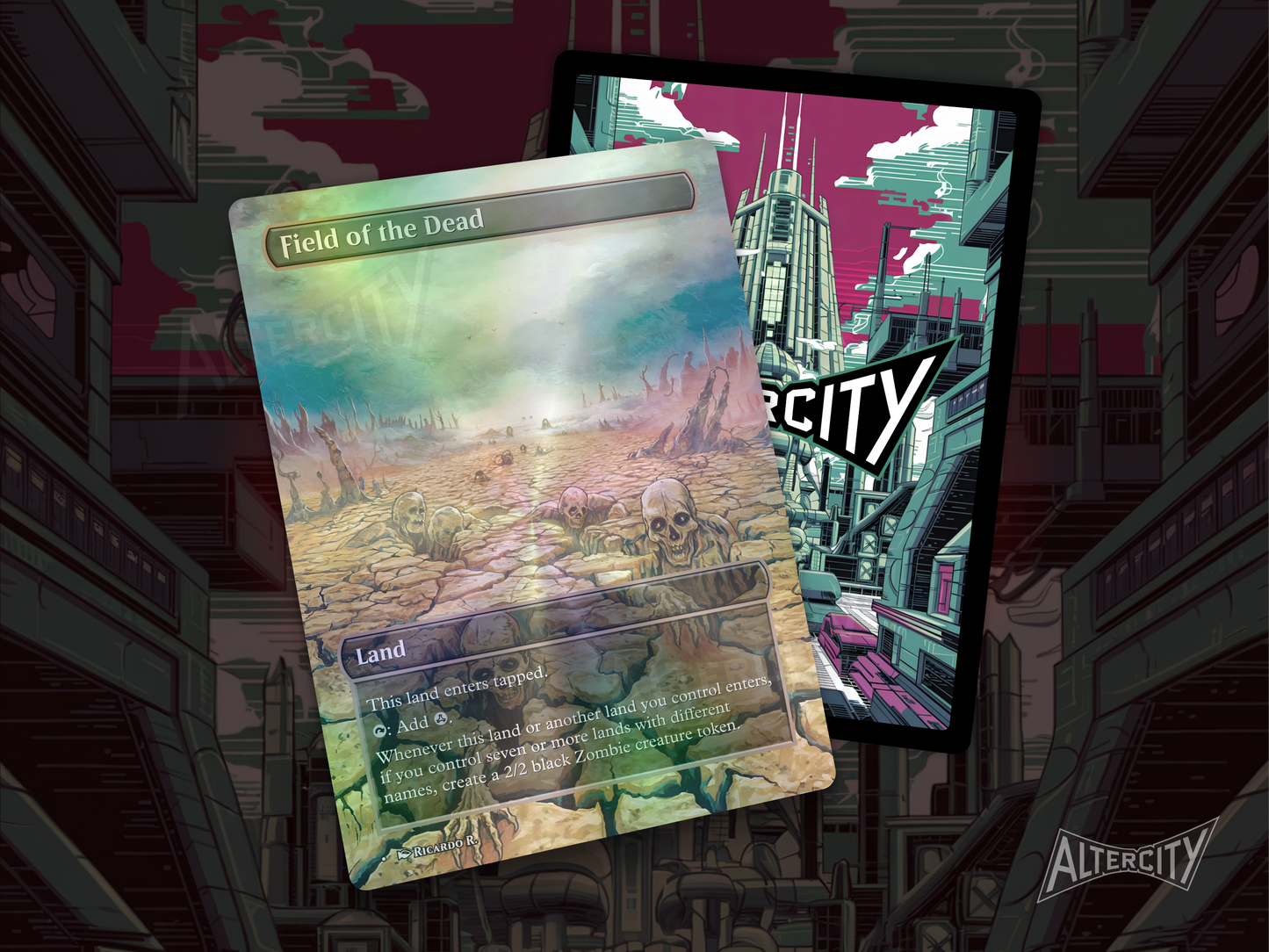 Field of the Dead - Full Art Borderless - MTG Custom Cards, Commander, Edh and Cedh High Quality Alters