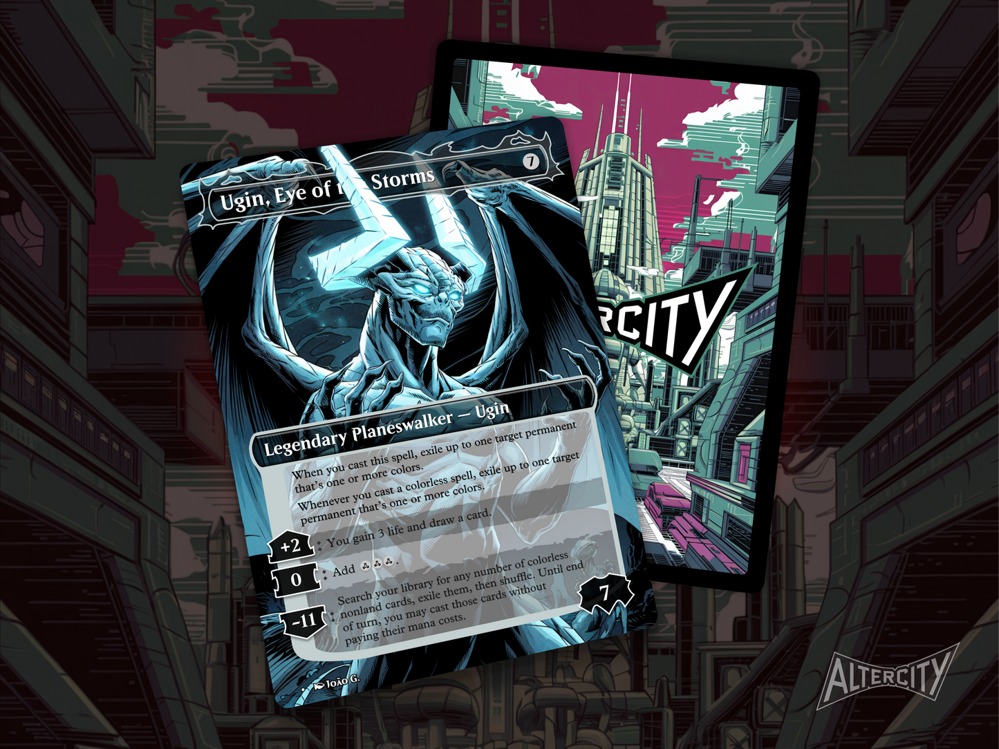 High-resolution Magic proxy of Ugin for colorless Commander decks.