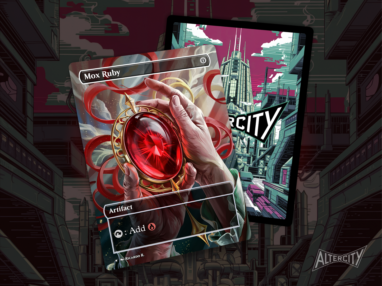 High-resolution Mox Ruby Magic proxy perfect for EDH decks.