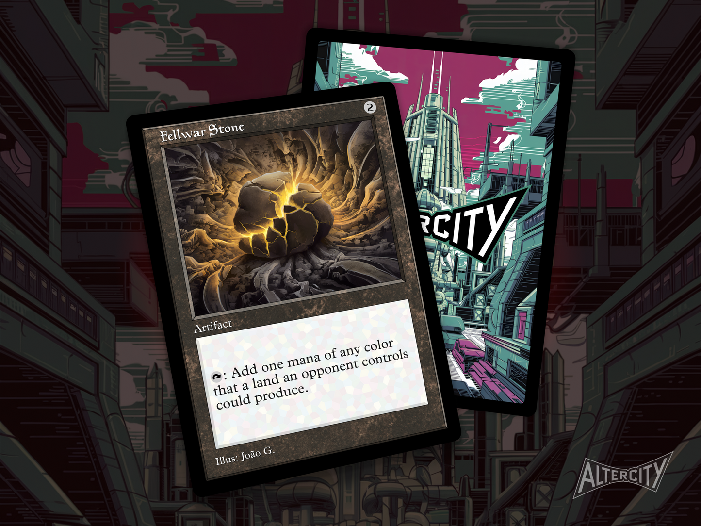 Fellwar Stone - Mtg Custom Cards, Commander, Edh and Cedh High Quality Altered Proxies - Old Border Retro Frame