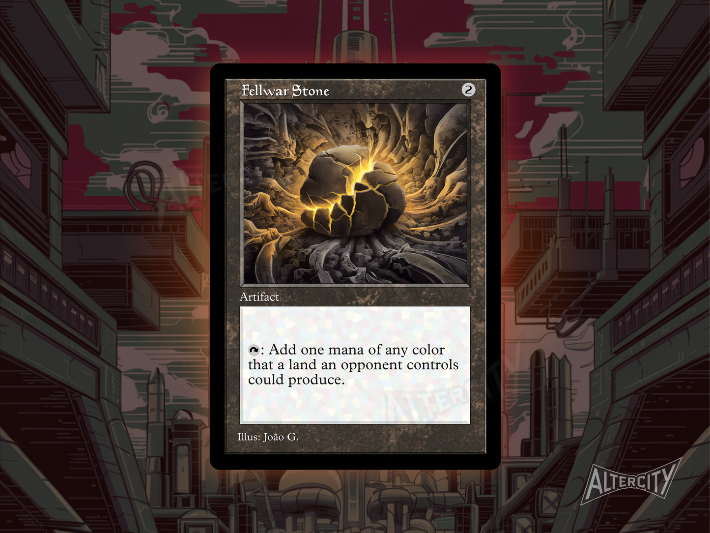 Fellwar Stone - Mtg Custom Cards, Commander, Edh and Cedh High Quality Altered Proxies - Old Border Retro Frame