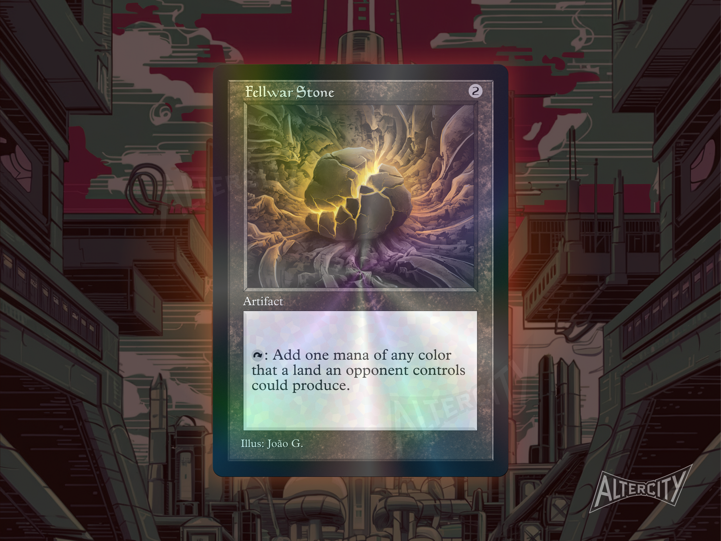 Fellwar Stone - Mtg Custom Cards, Commander, Edh and Cedh High Quality Altered Proxies - Old Border Retro Frame
