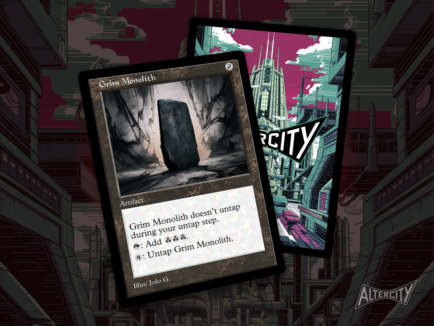 Grim Monolith - Old Border Retro Frame - Mtg Custom Cards, Commander, Edh and Cedh High Quality Altered Proxies