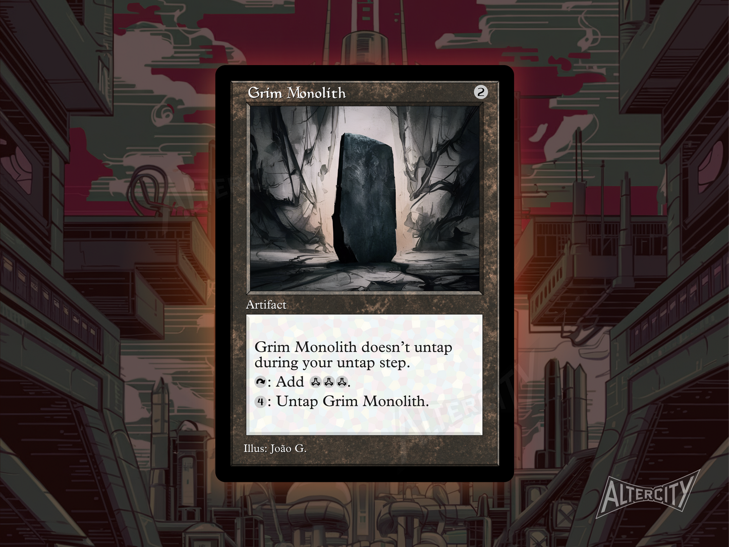 Grim Monolith - Old Border Retro Frame - Mtg Custom Cards, Commander, Edh and Cedh High Quality Altered Proxies