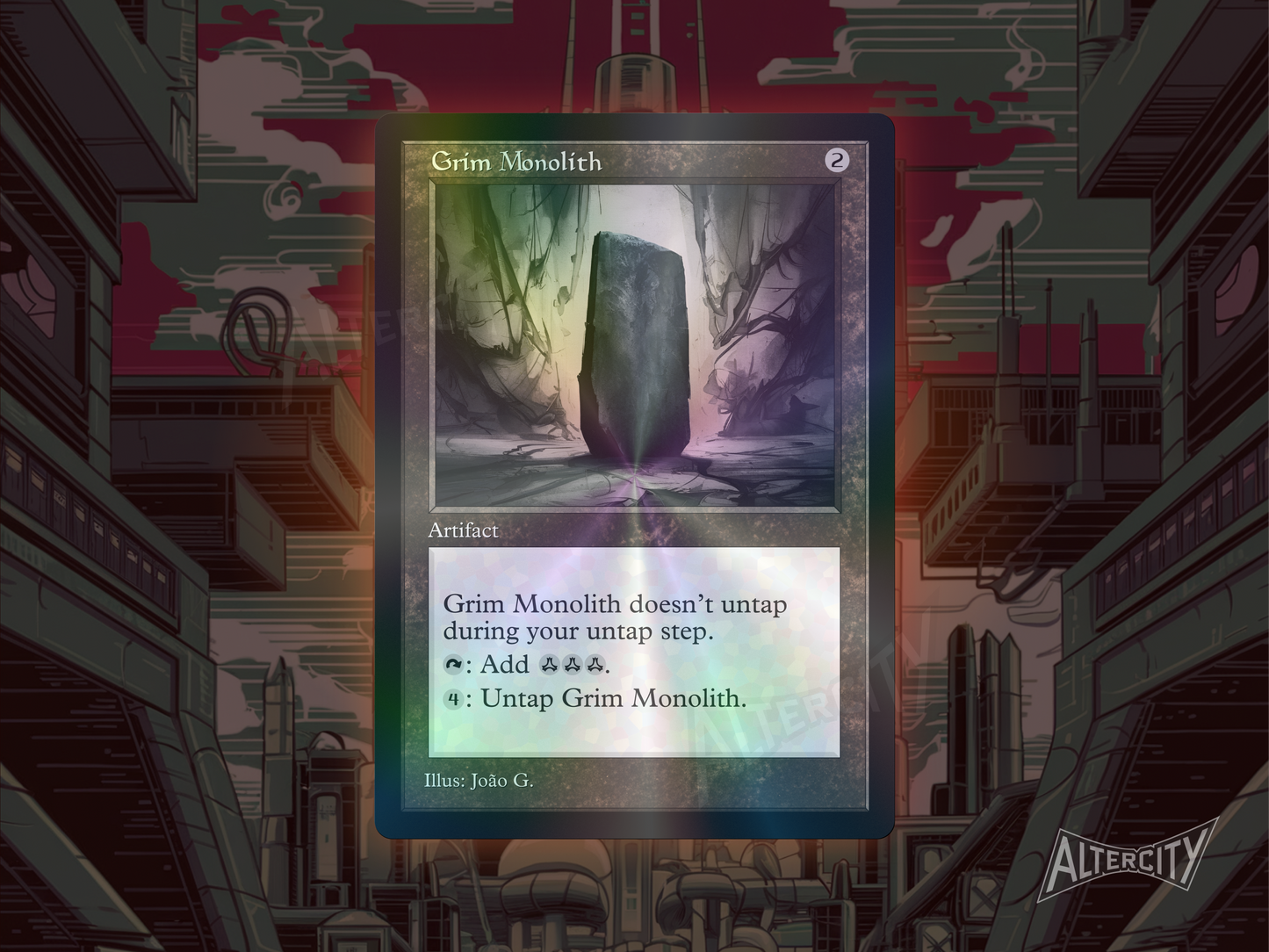 Grim Monolith - Old Border Retro Frame - Mtg Custom Cards, Commander, Edh and Cedh High Quality Altered Proxies
