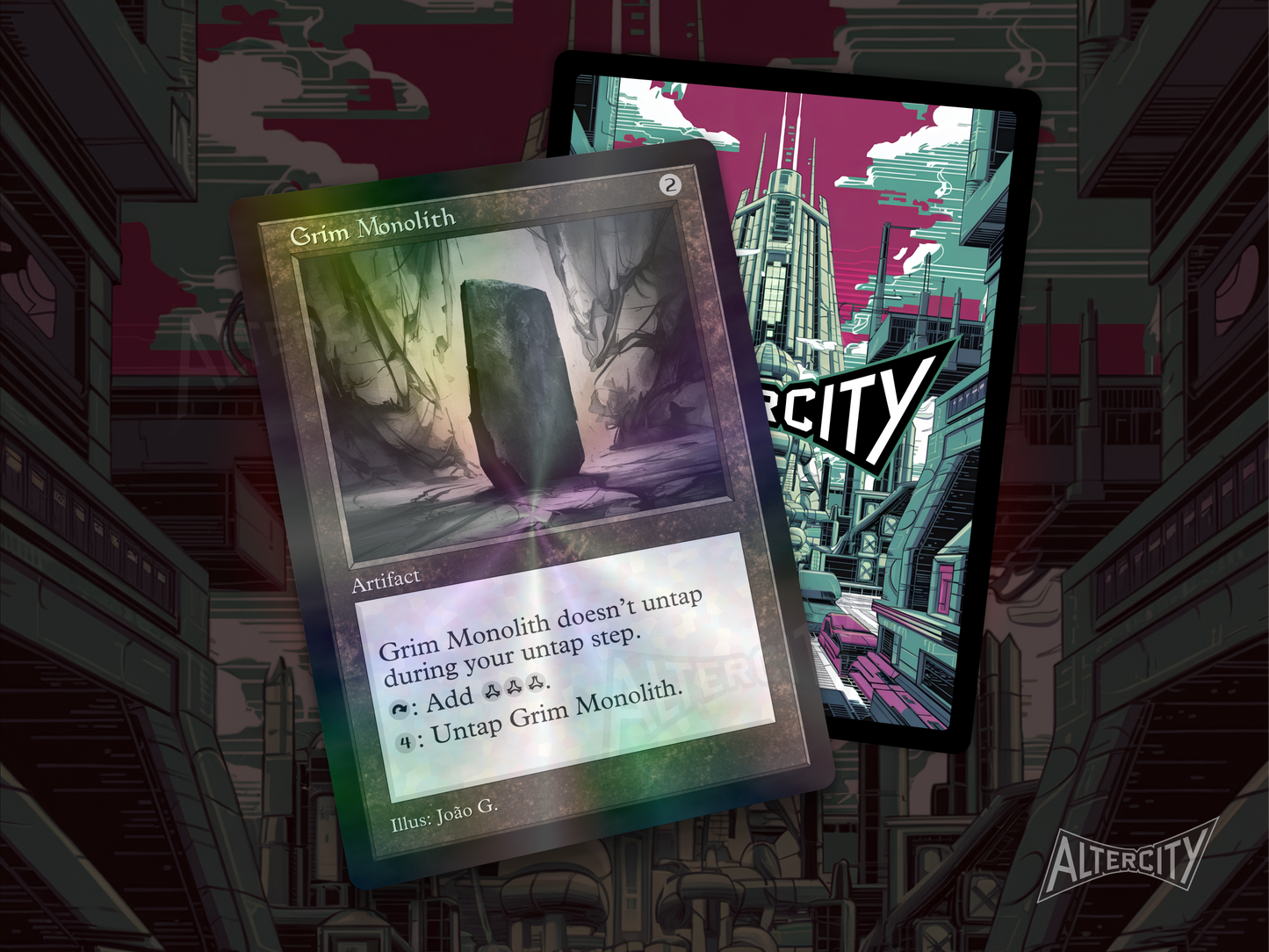 Grim Monolith - Old Border Retro Frame - Mtg Custom Cards, Commander, Edh and Cedh High Quality Altered Proxies