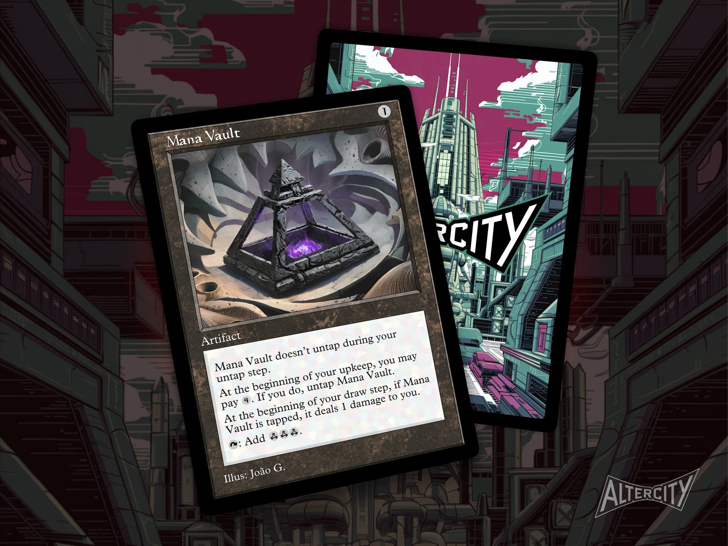 Mana Vault (v1) - Mtg Custom Cards, Commander, Edh and cEDH High Quality Altered Proxies - Old Border Retro Frame