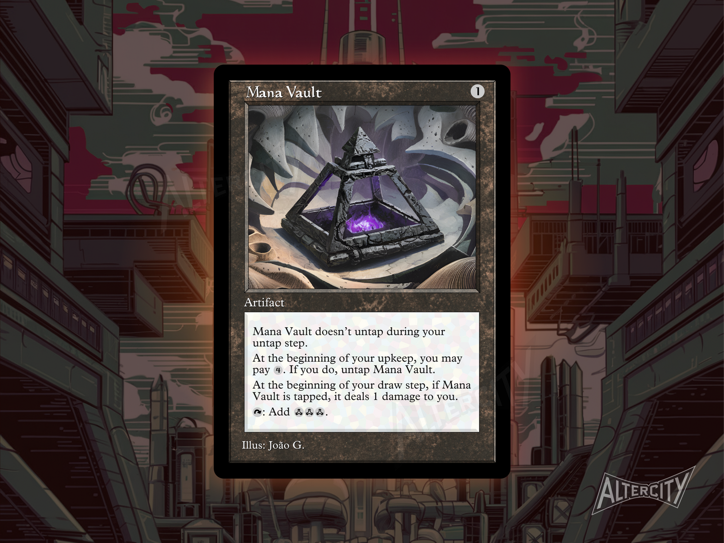 Mana Vault (v1) - Mtg Custom Cards, Commander, Edh and cEDH High Quality Altered Proxies - Old Border Retro Frame