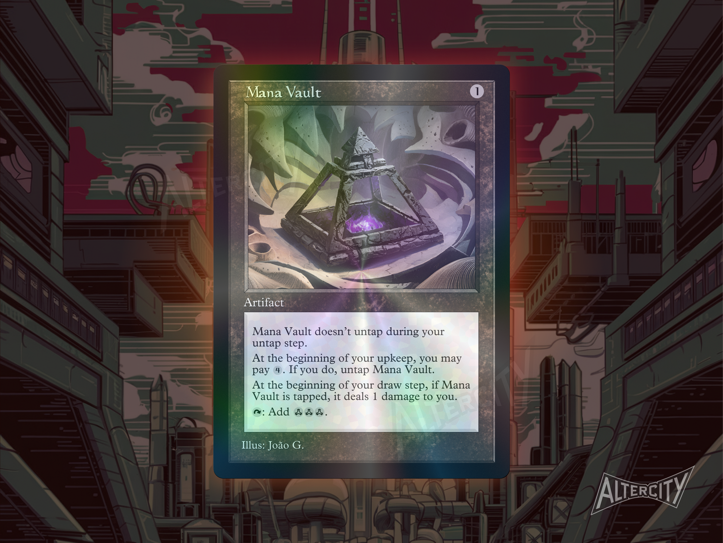 Mana Vault (v1) - Mtg Custom Cards, Commander, Edh and cEDH High Quality Altered Proxies - Old Border Retro Frame