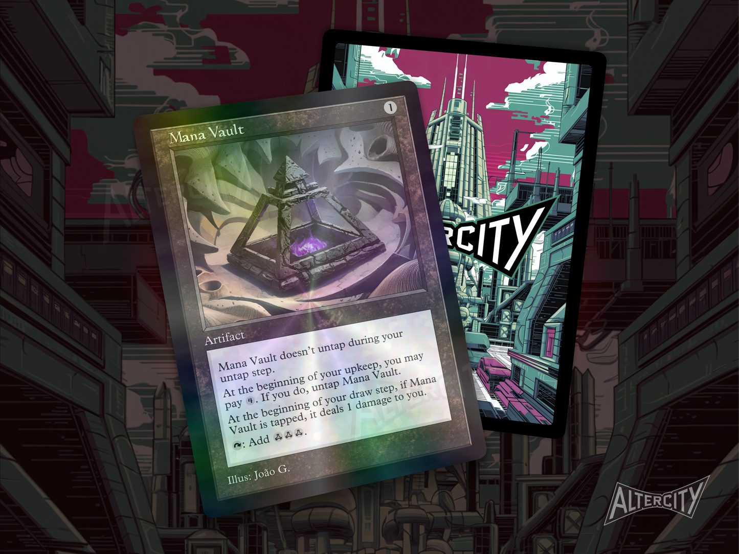 Mana Vault (v1) - Mtg Custom Cards, Commander, Edh and cEDH High Quality Altered Proxies - Old Border Retro Frame