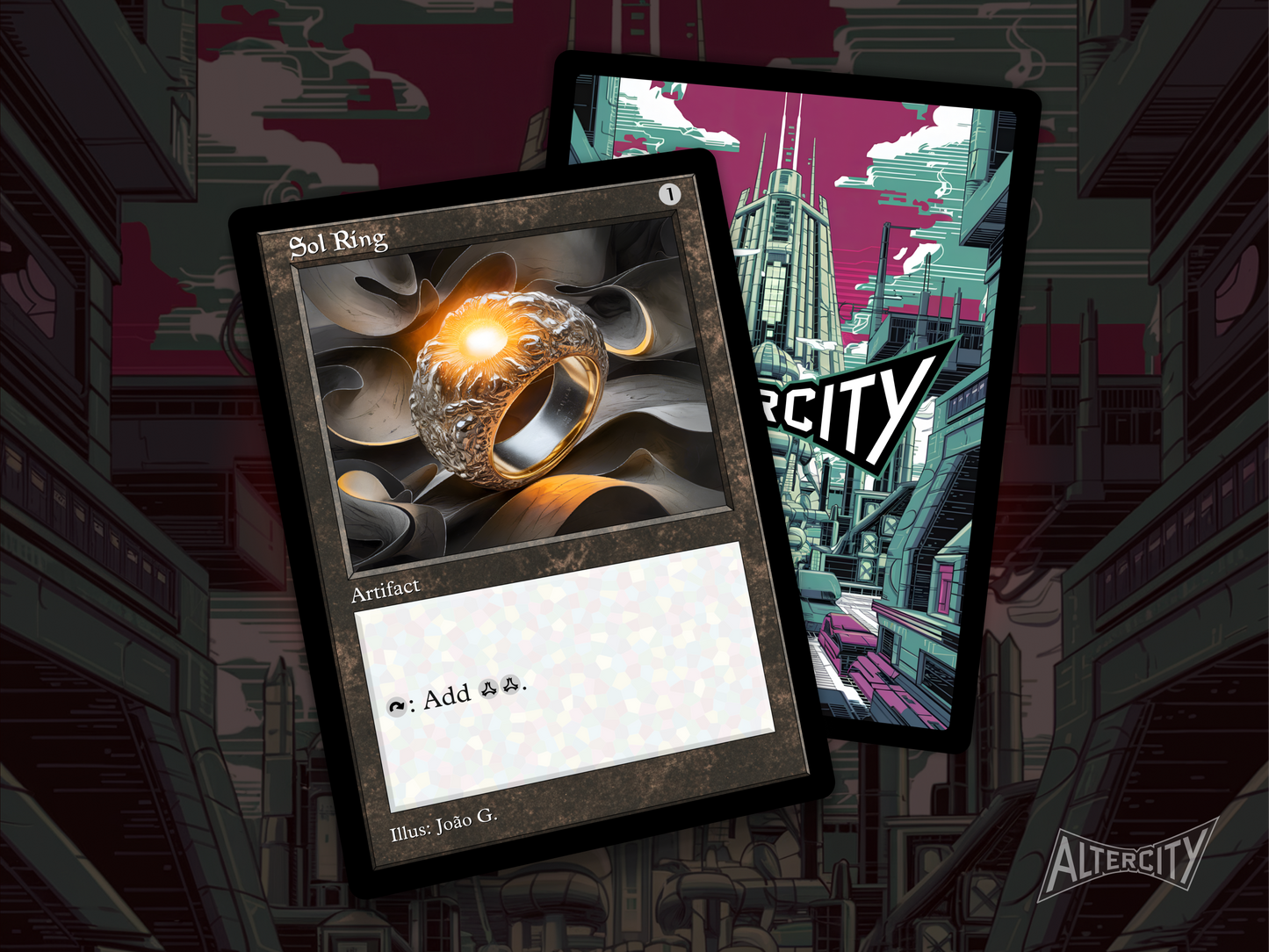 Sol Ring (v1) - Old Border Retro Frame Alter - Mtg Custom Cards, Commander, Edh and Cedh High Quality Altered Cards