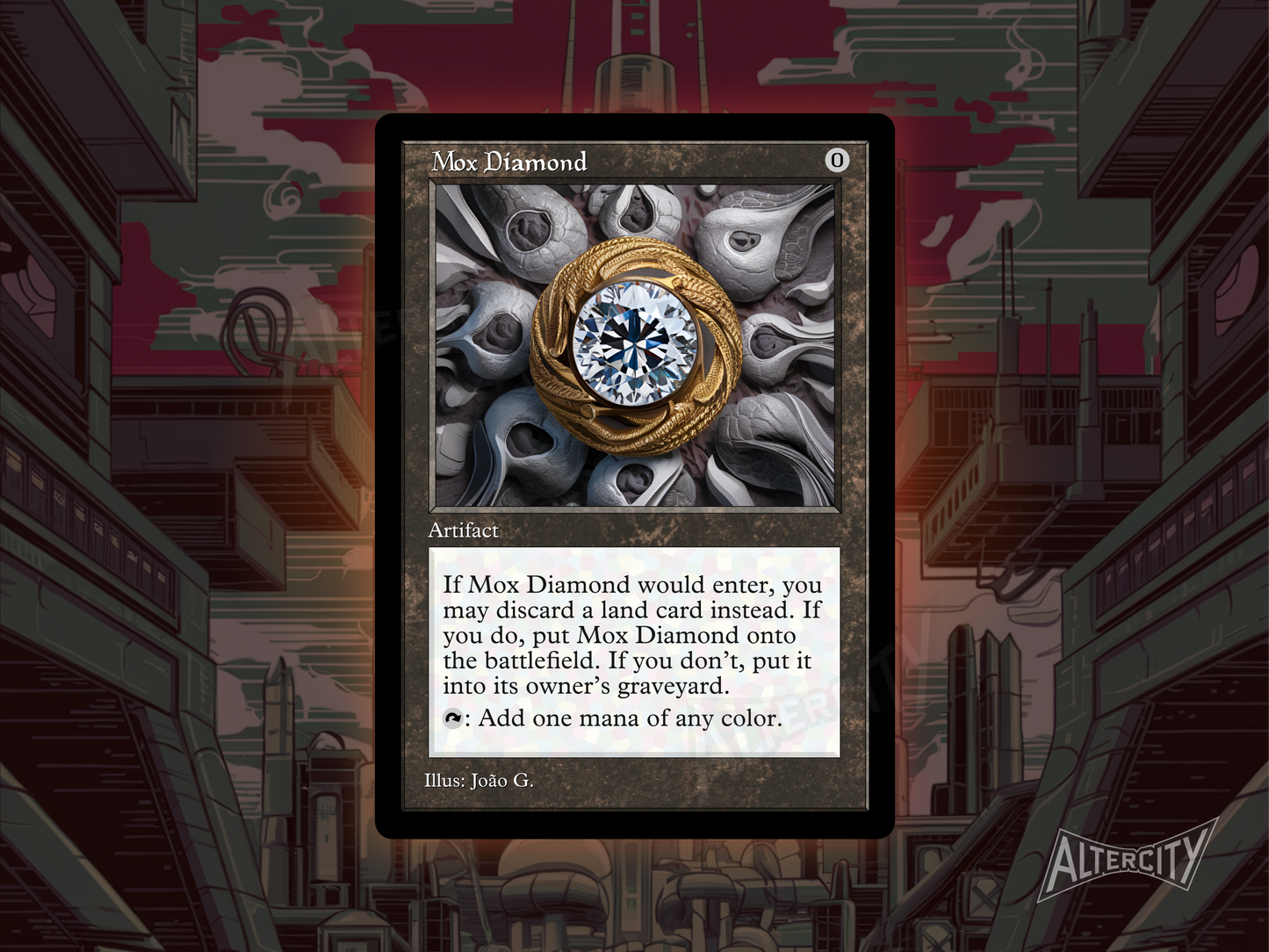Mox Diamond (v1) - Old Border Retro Frame - MTG Custom Cards, Commander, Edh and Cedh High Quality Alters