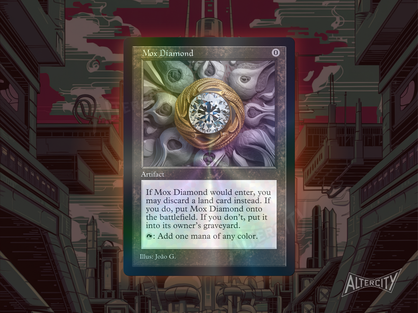 Mox Diamond (v1) - Old Border Retro Frame - MTG Custom Cards, Commander, Edh and Cedh High Quality Alters