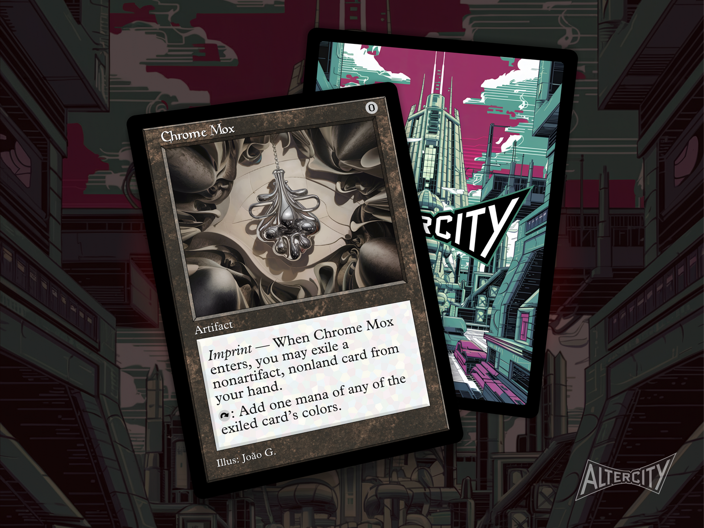 Chrome Mox (v1) - Old Border Retro Frame Alter - Mtg Custom Cards, Commander, Edh and Cedh High Quality Alters