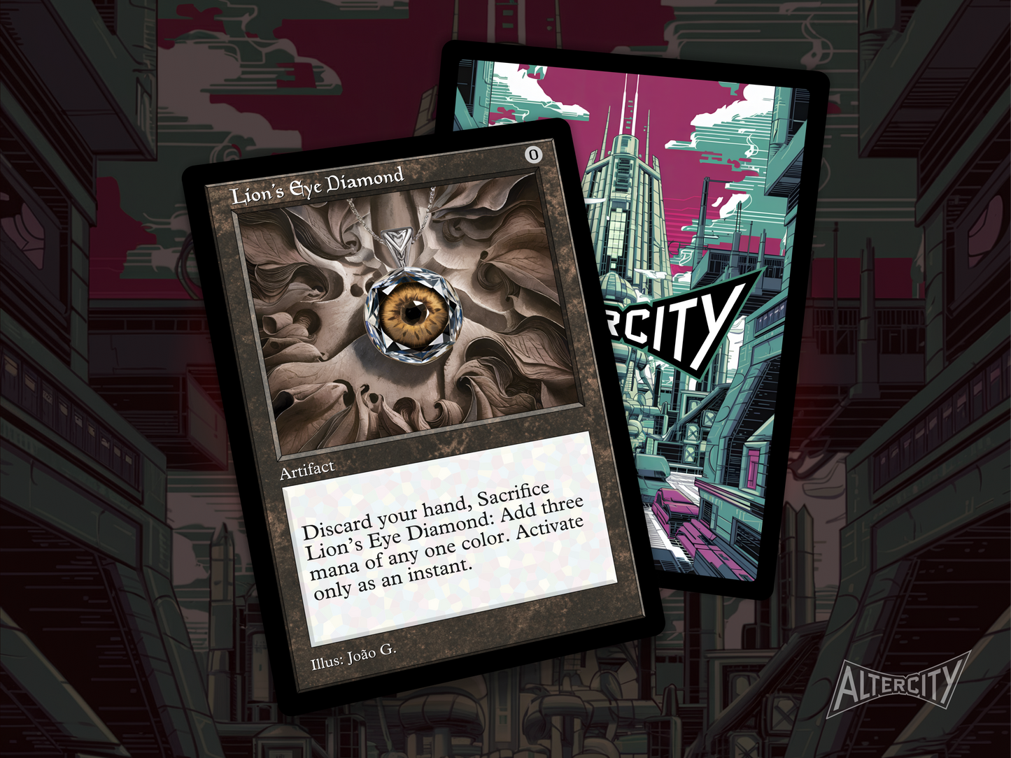 Lion's Eye Diamond (v1) - Old Border Retro Frame - MTG Custom Cards, Commander, Edh and Cedh High Quality Alters