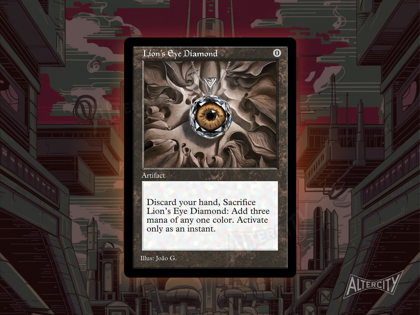Lion's Eye Diamond (v1) - Old Border Retro Frame - MTG Custom Cards, Commander, Edh and Cedh High Quality Alters