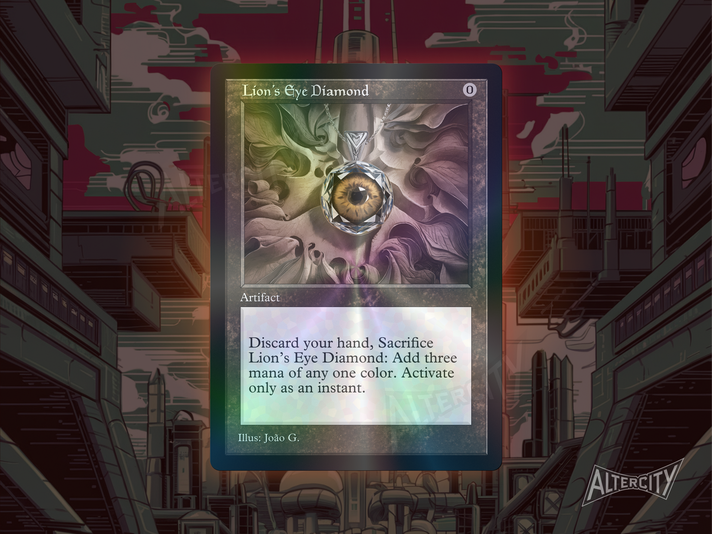 Lion's Eye Diamond (v1) - Old Border Retro Frame - MTG Custom Cards, Commander, Edh and Cedh High Quality Alters