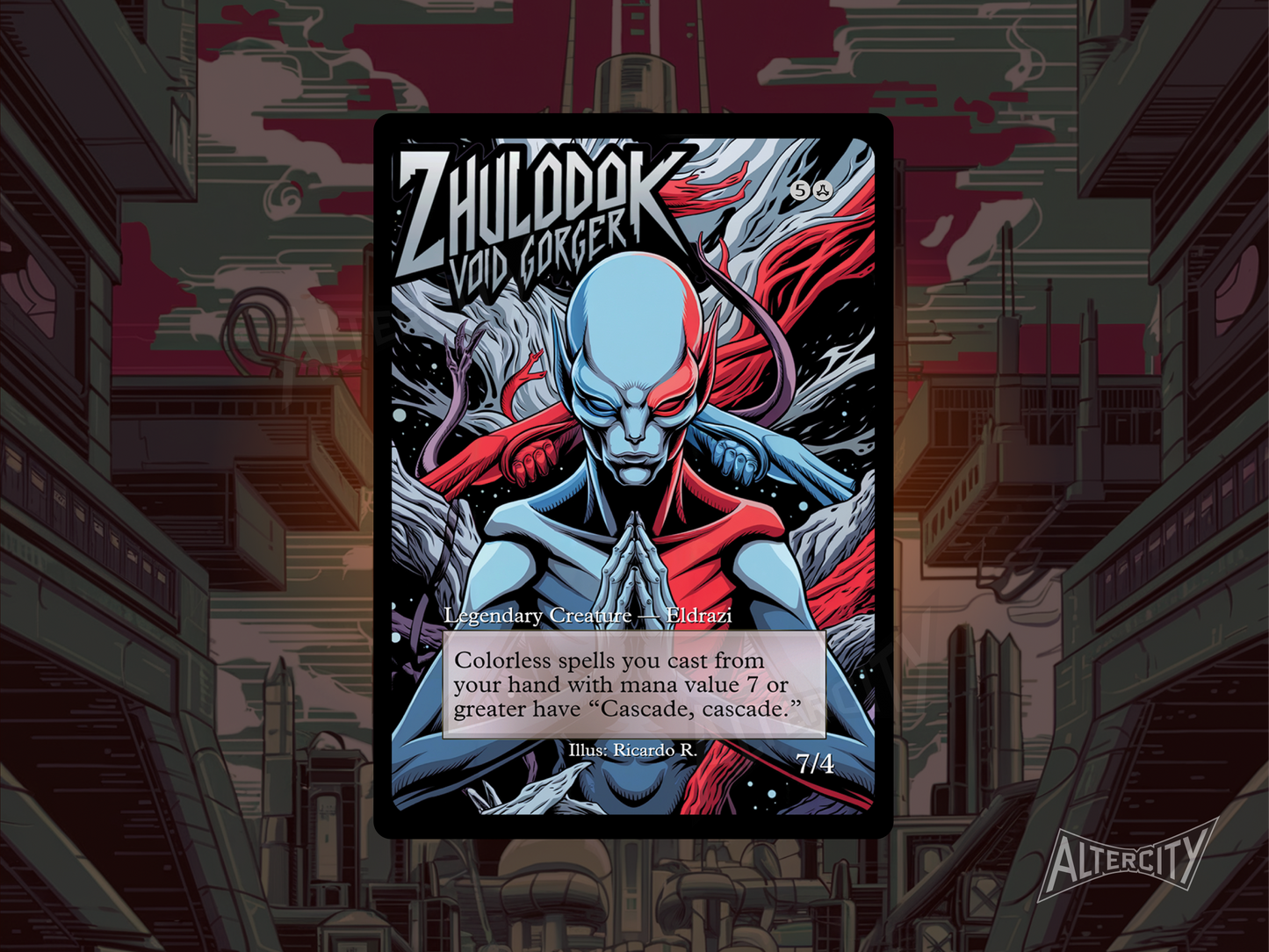 Zhulodok, Void Gorger - Full Art - MTG Custom Cards, Commander, Edh and Cedh High Quality Alters