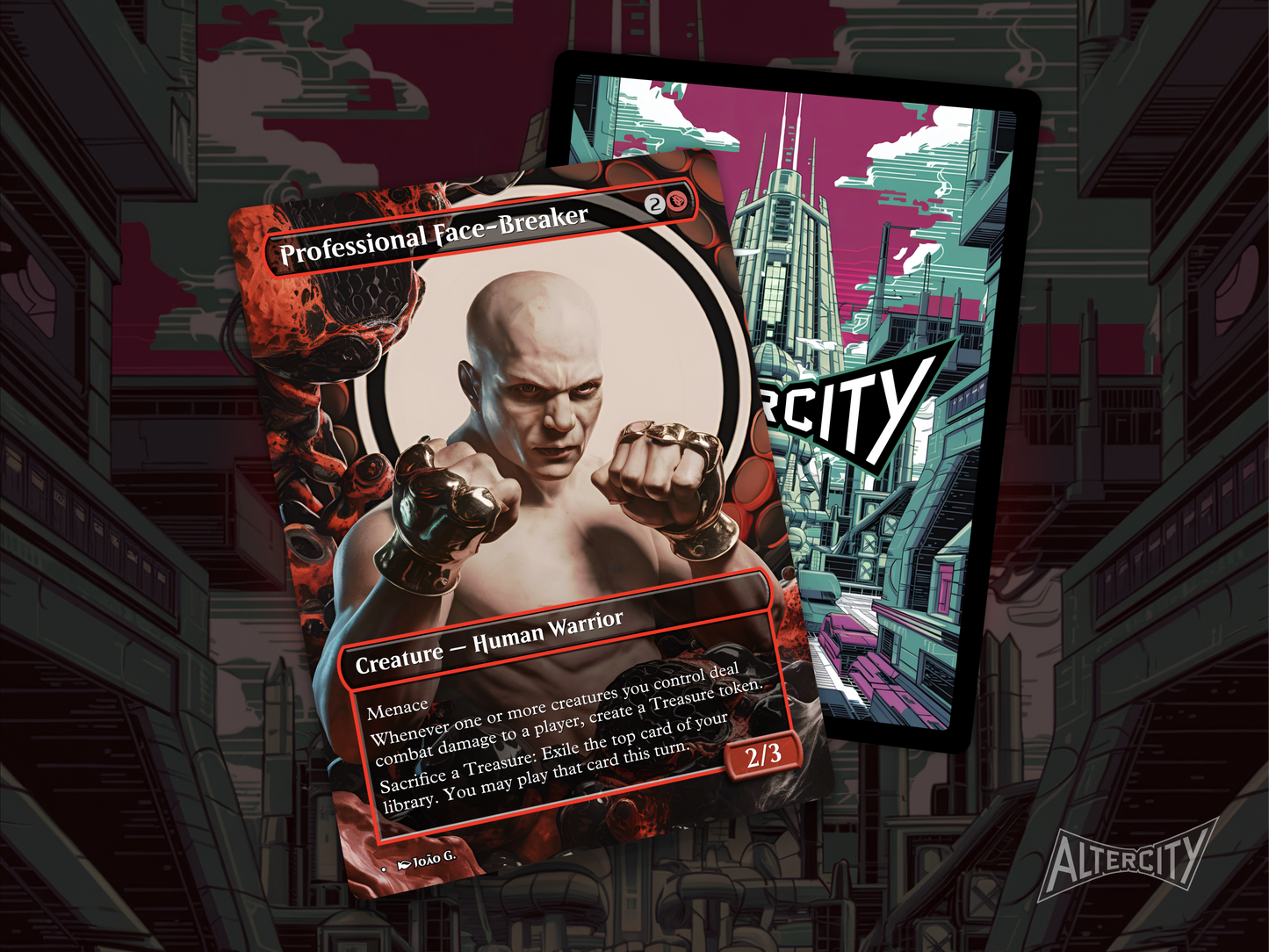 Professional Face-Breaker - Full Art Borderless Alter - MTG Custom Cards, Commander, Edh and Cedh High Quality Altered Proxies