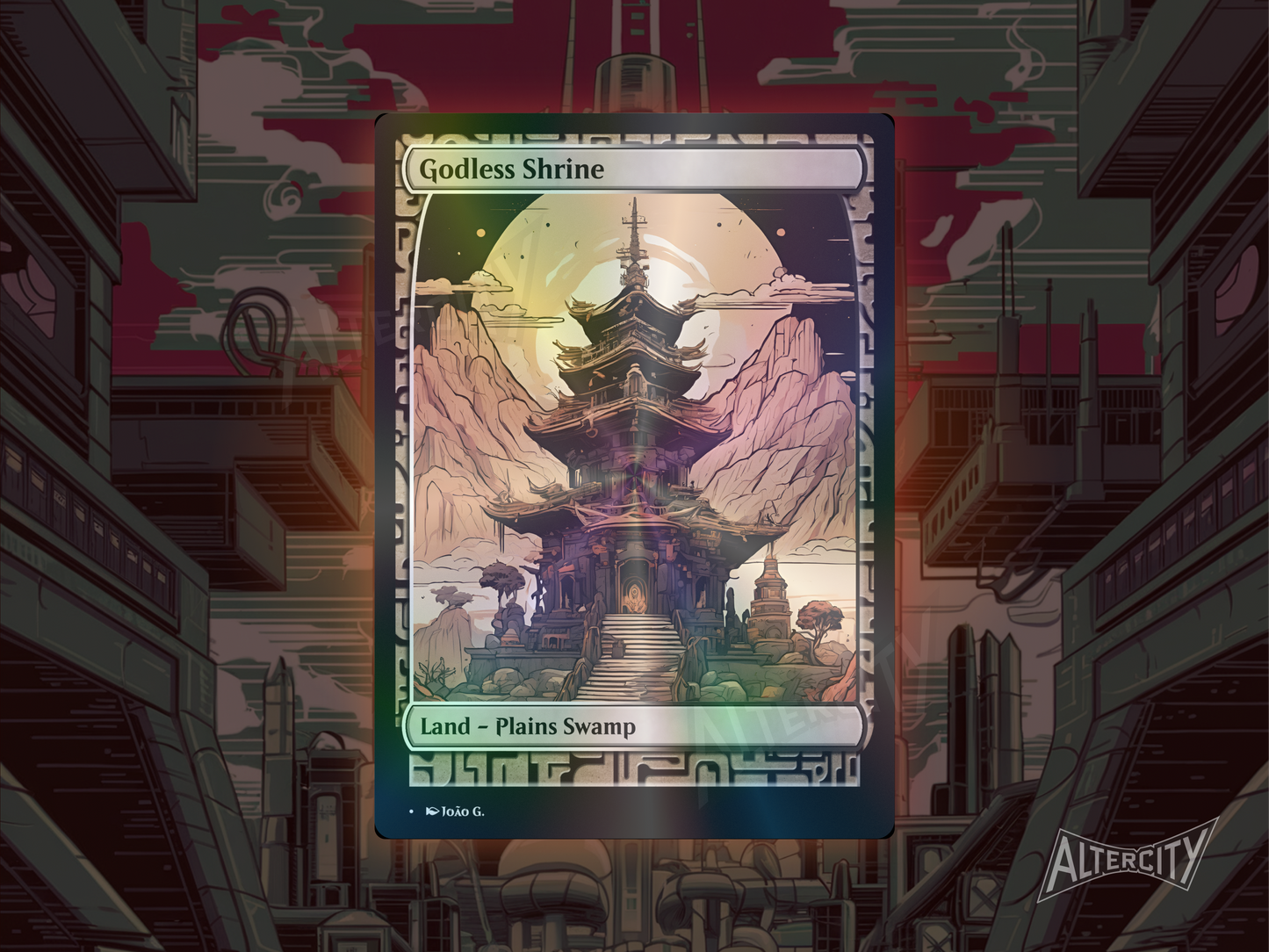 Godless Shrine (v1) - Full Art Alter - MTG Custom Cards, Commander, Edh and Cedh High Quality Altered Proxies