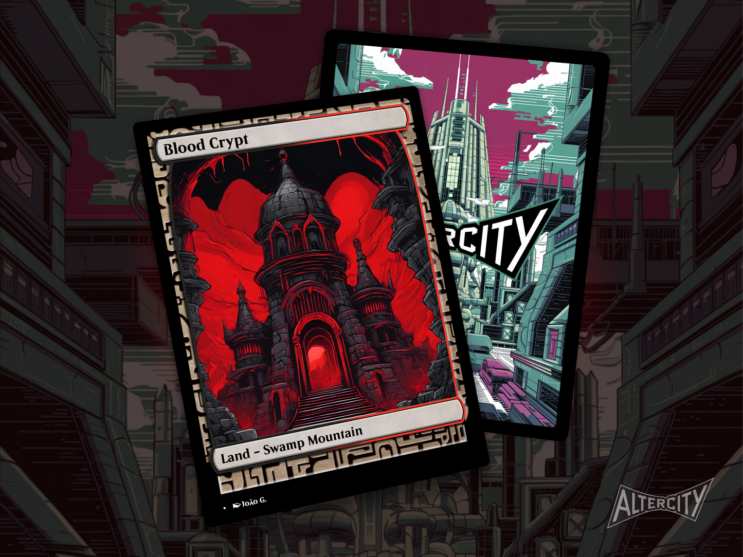 Blood Crypt (v1) - Full Art Alter - MTG Custom Cards, Commander, Edh and Cedh High Quality Altered Proxies