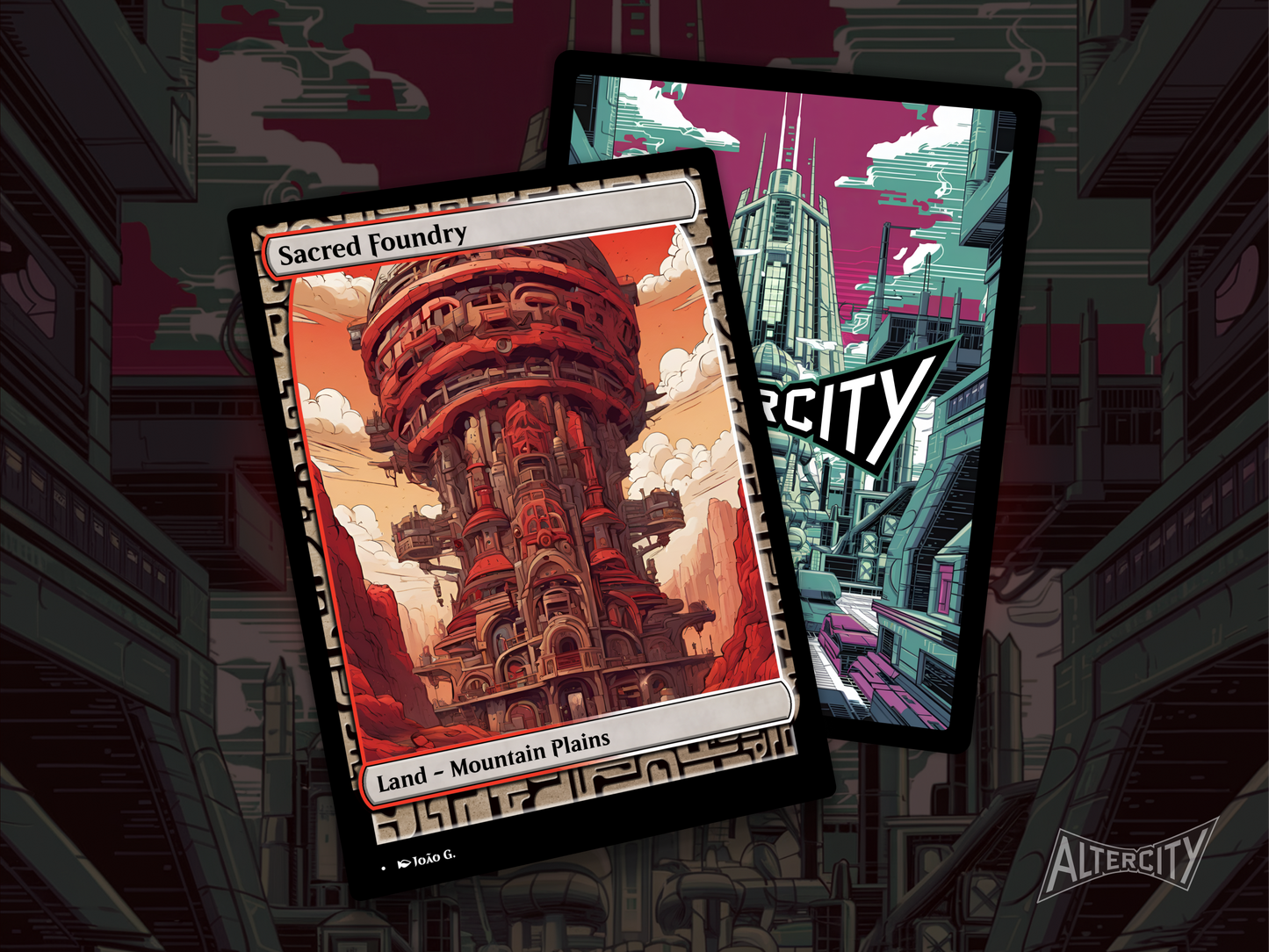 Sacred Foundry (v1) - Full Art Alter - MTG Custom Cards, Commander, Edh and Cedh High Quality Altered Proxies