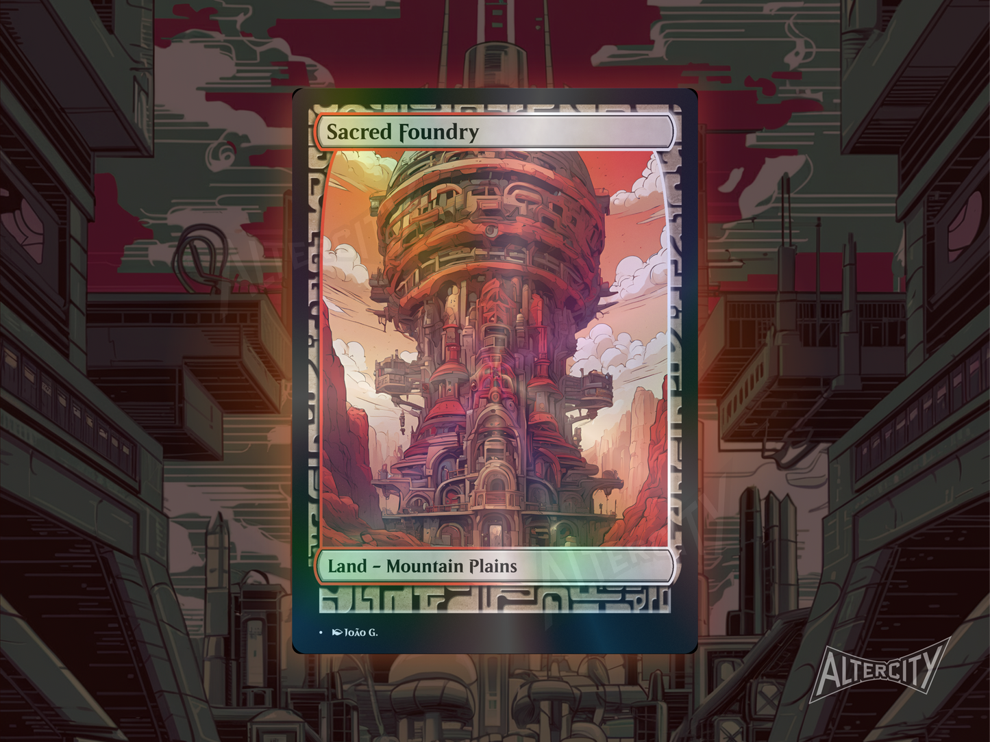 Sacred Foundry (v1) - Full Art Alter - MTG Custom Cards, Commander, Edh and Cedh High Quality Altered Proxies