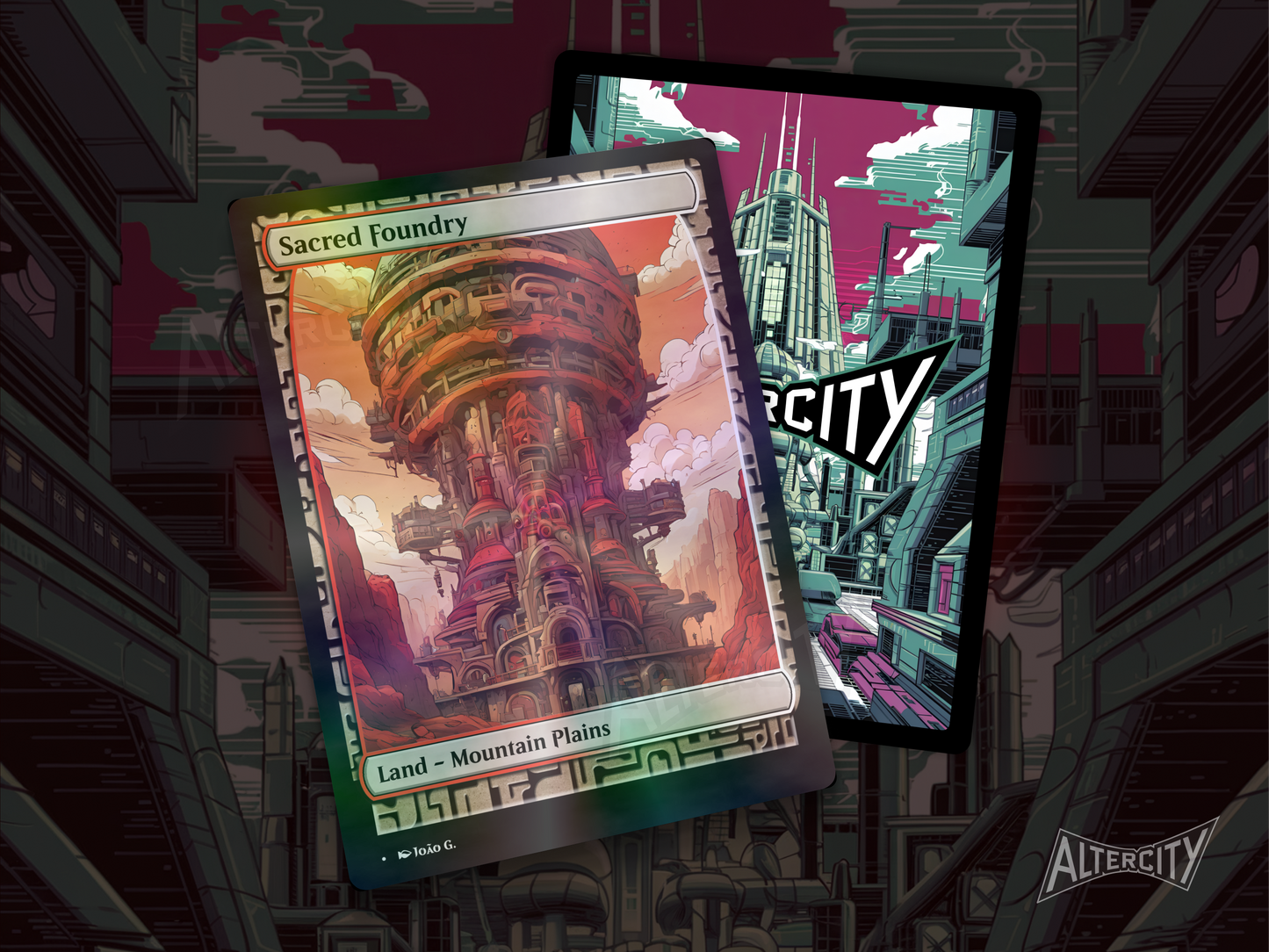 Sacred Foundry (v1) - Full Art Alter - MTG Custom Cards, Commander, Edh and Cedh High Quality Altered Proxies