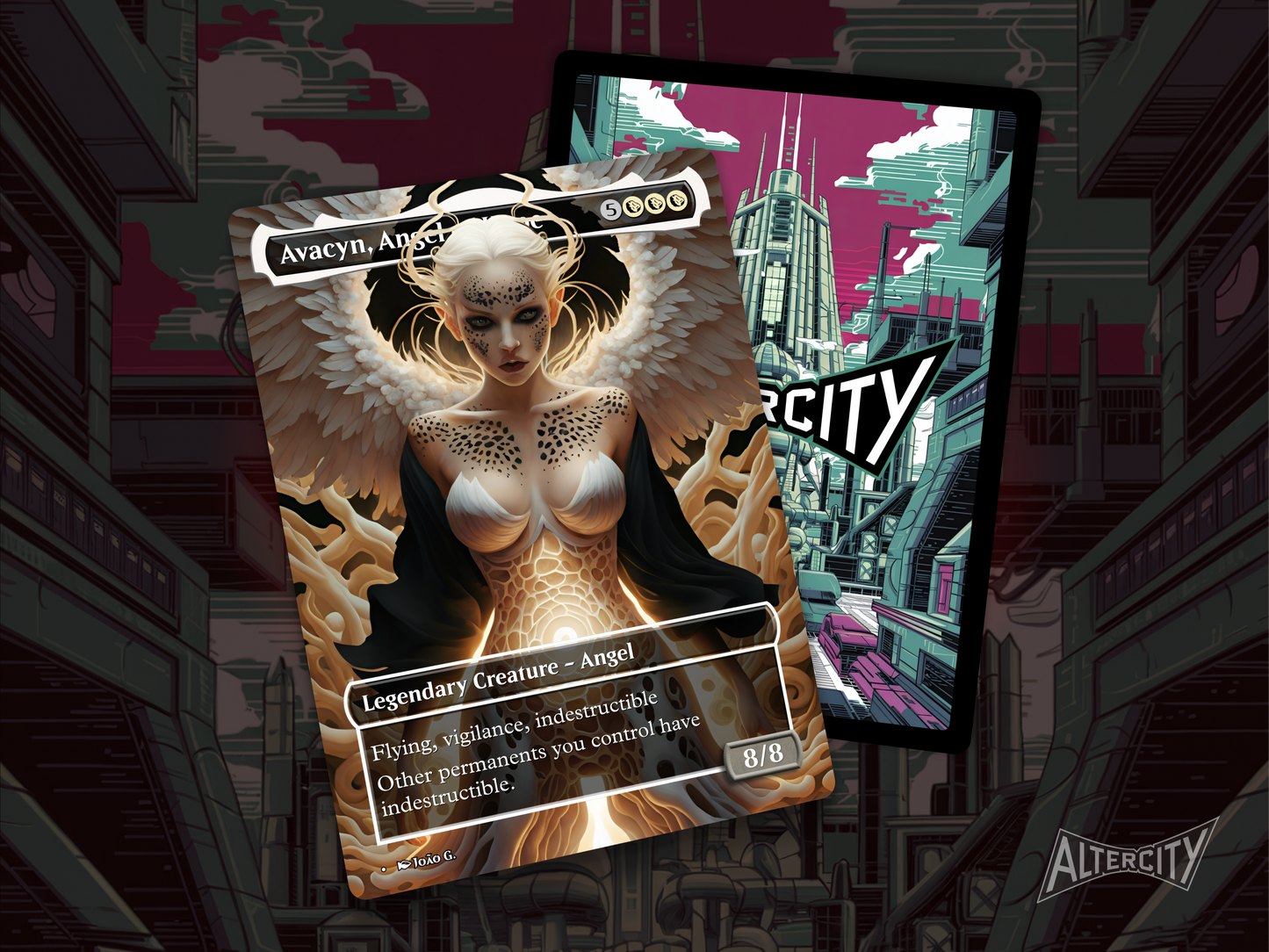 Avacyn, Angel of Hope (v1) - Full Art Borderless - MTG Custom Cards, Commander, Edh and Cedh High Quality Alters