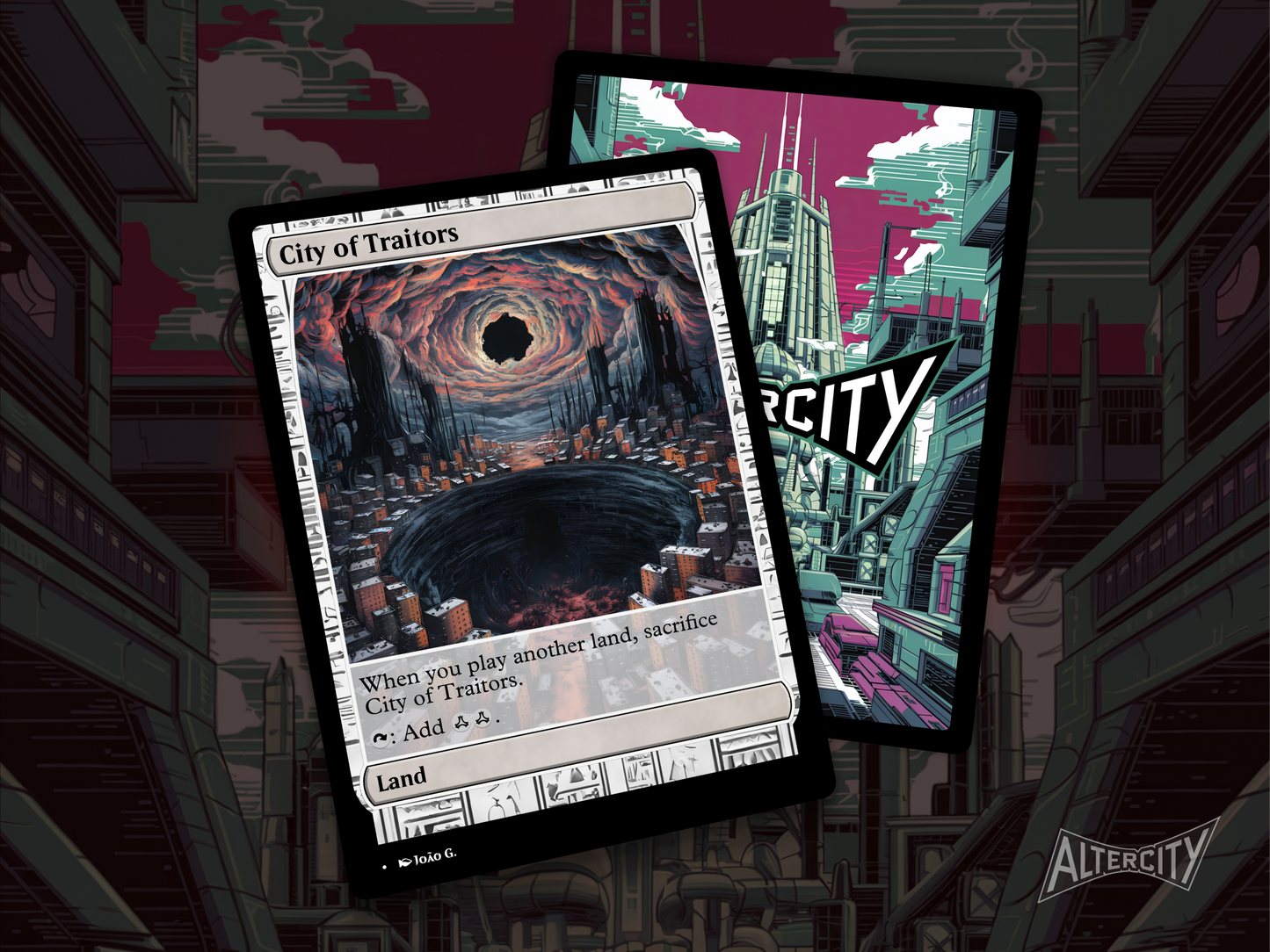 City of Traitors - Full Art Alter - MTG Custom Cards, Commander, Edh and Cedh High Quality Altered Proxies