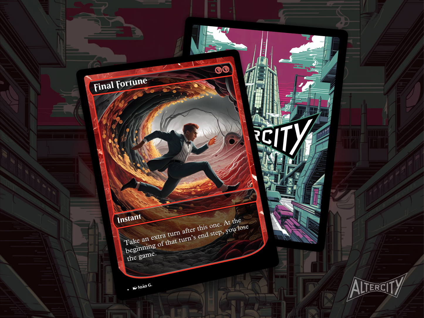 Final Fortune (v1) - Full Art Alter - MTG Custom Cards, Commander, Edh and Cedh High Quality Altered Proxies