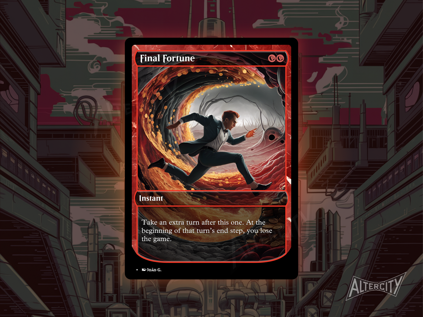 Final Fortune (v1) - Full Art Alter - MTG Custom Cards, Commander, Edh and Cedh High Quality Altered Proxies