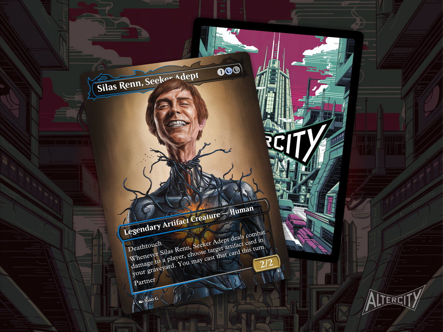 High-quality Magic proxy card featuring full-art design of a cunning warrior in a hooded cloak.