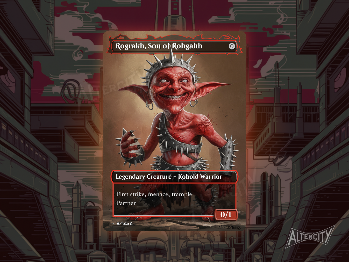 Rograkh, Son of Rohgahh - Full Art Borderless Alter - MTG Custom Cards, Commander, Edh and Cedh High Quality Altered Proxies