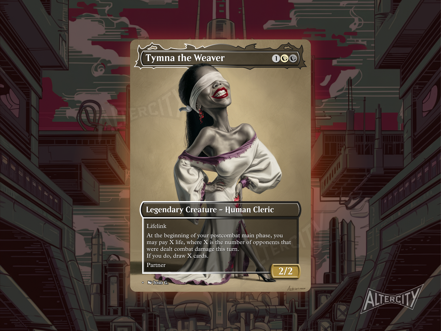Tymna the Weaver (v1) - Full Art Borderless - MTG Custom Cards, Commander, Edh and Cedh High Quality Alters