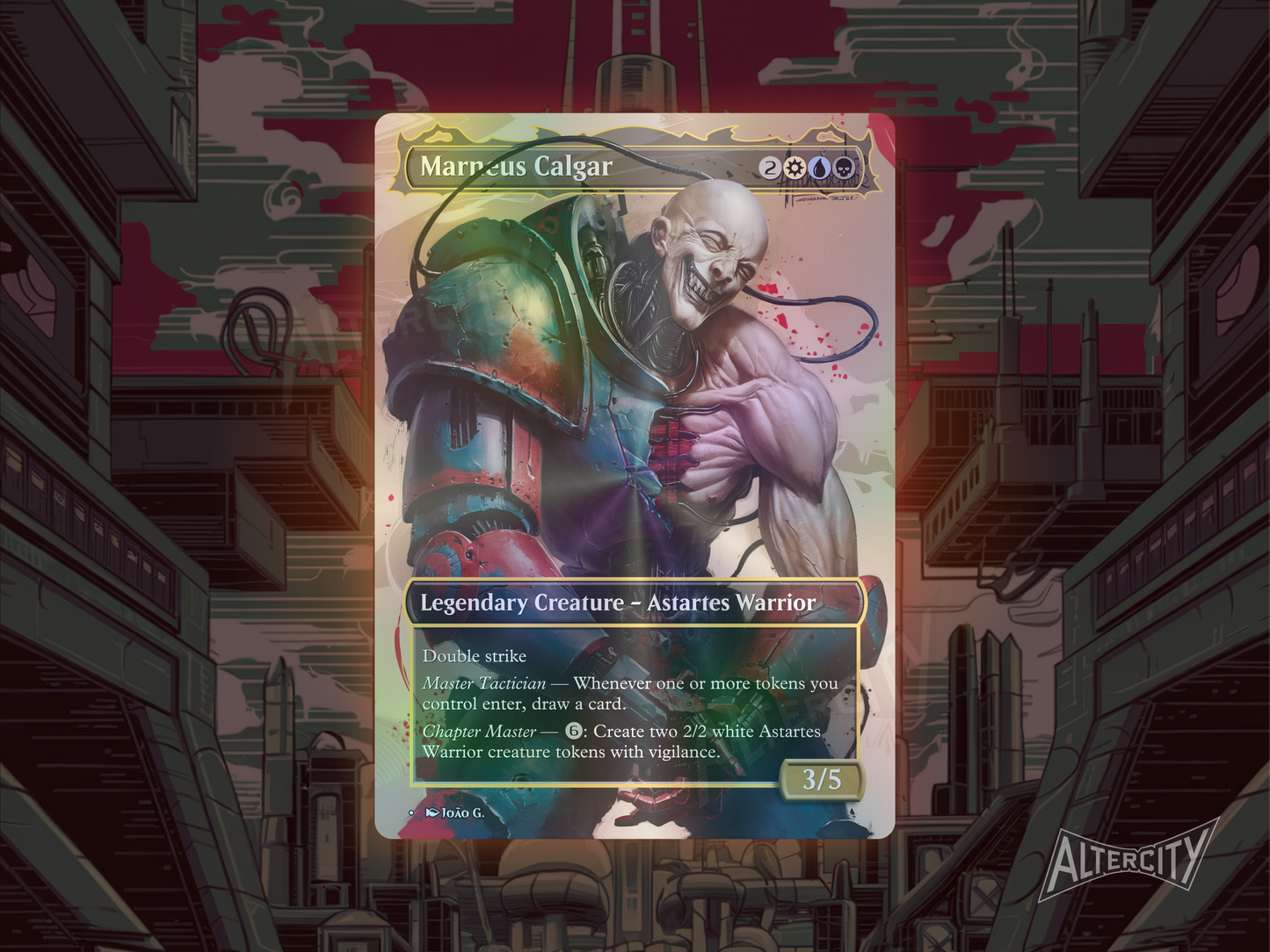 Marneus Calgar - Full Art Borderless Alter - MTG Custom Cards, Commander, Edh and Cedh High Quality Alters