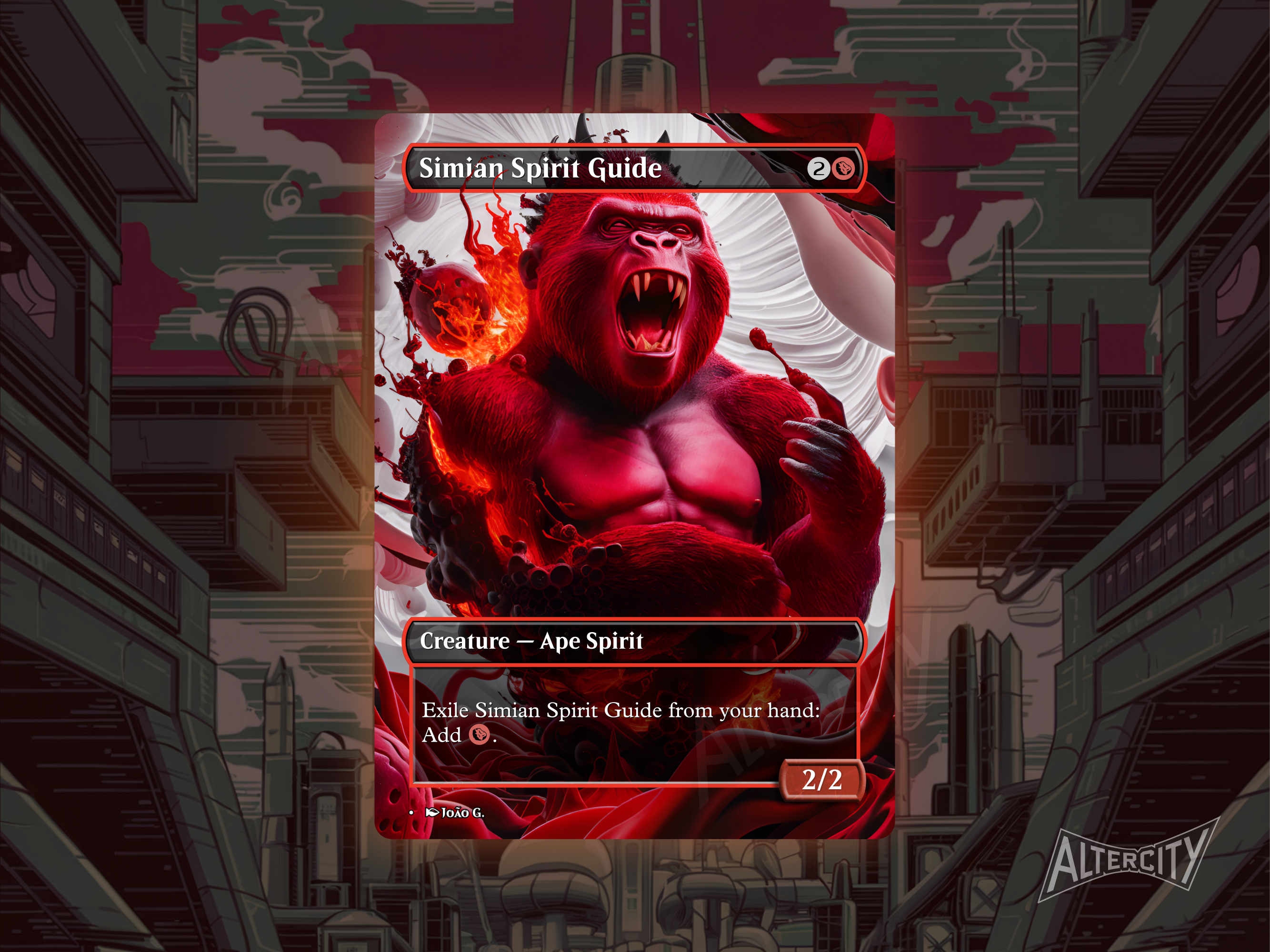 Simian Spirit Guide - Full Art Borderless Alter - MTG Custom Cards, Co AlterCity Simian Spirit Guide - Full Art Borderless Alter - MTG Custom Cards, Co AlterCity