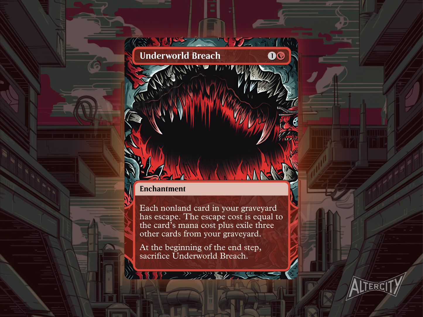 Underworld Breach (v1) - Full Art Alter - MTG Custom Cards, Commander, Edh and Cedh High Quality Alters